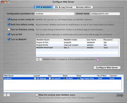 set up webdav server for calendar sharing