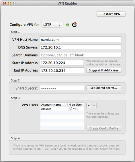 how to access a vpn server mac osx 10.11