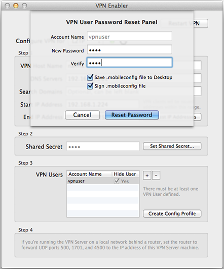 mac vpn server ports list